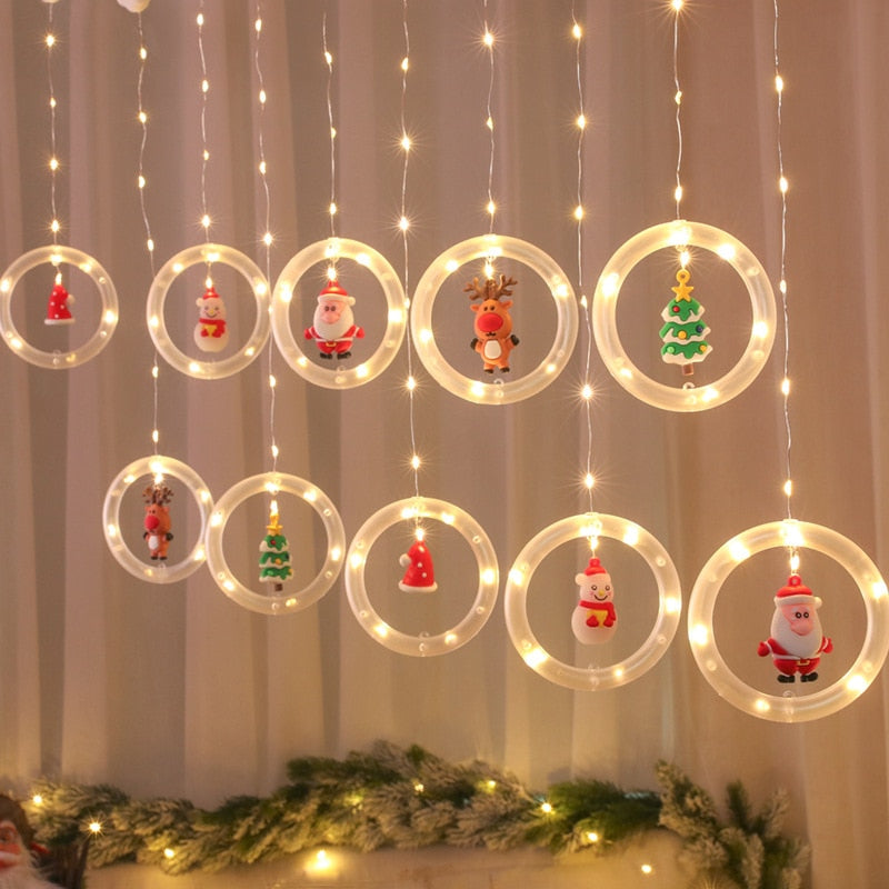 Santa Claus LED Curtain Lights