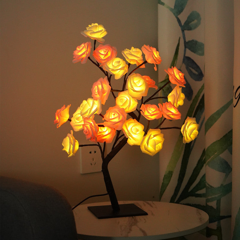 Rose Tree Bouquet Table Lamp