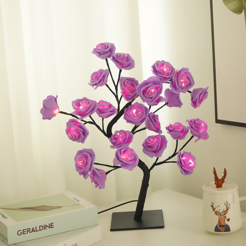 Rose Tree Bouquet Table Lamp