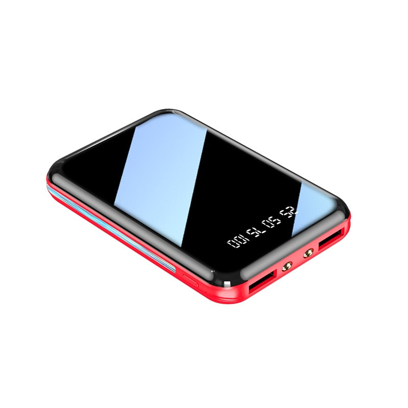 MirrorScreen LED Power Bank: Charge On-The-Go with 20,000mAh